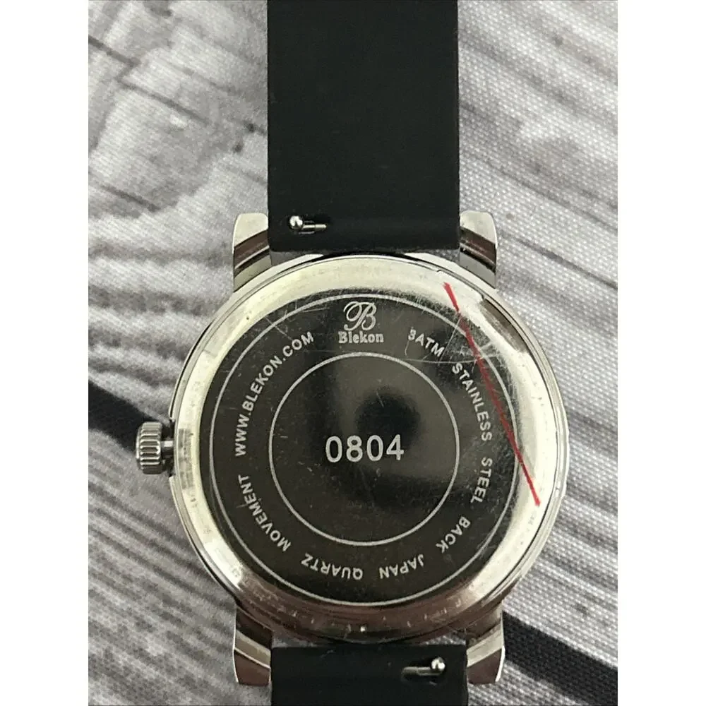 Blekon Easy Read Red And White Dial Quartz Watch